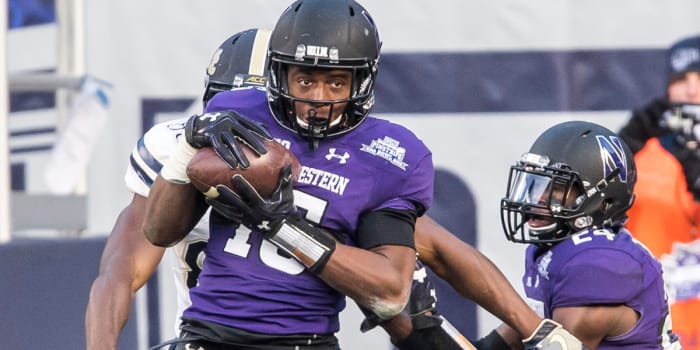 Igwebuike steps in front of a pass for an interception.